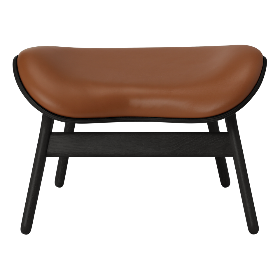UMAGE A Conversation Piece Ottoman, Black Oak