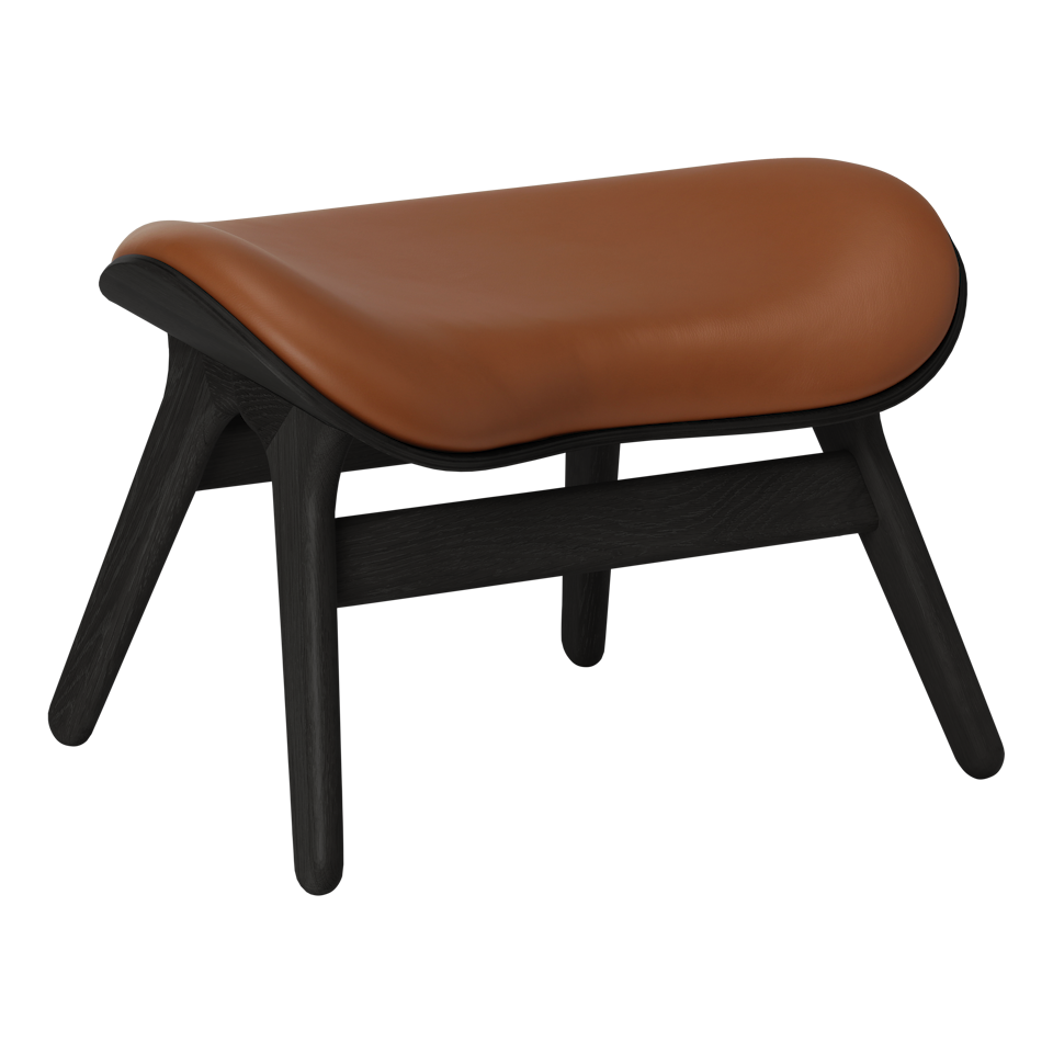 UMAGE A Conversation Piece Ottoman, Black Oak