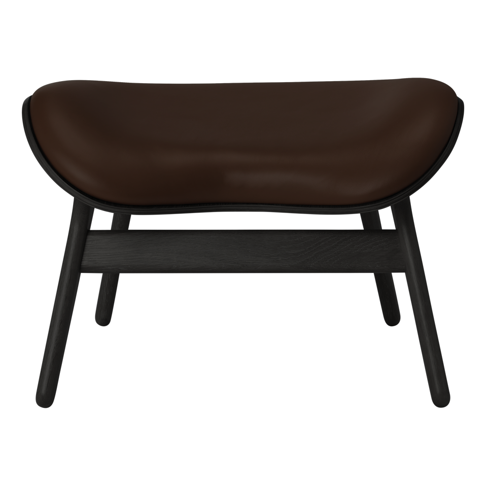 UMAGE A Conversation Piece Ottoman, Black Oak