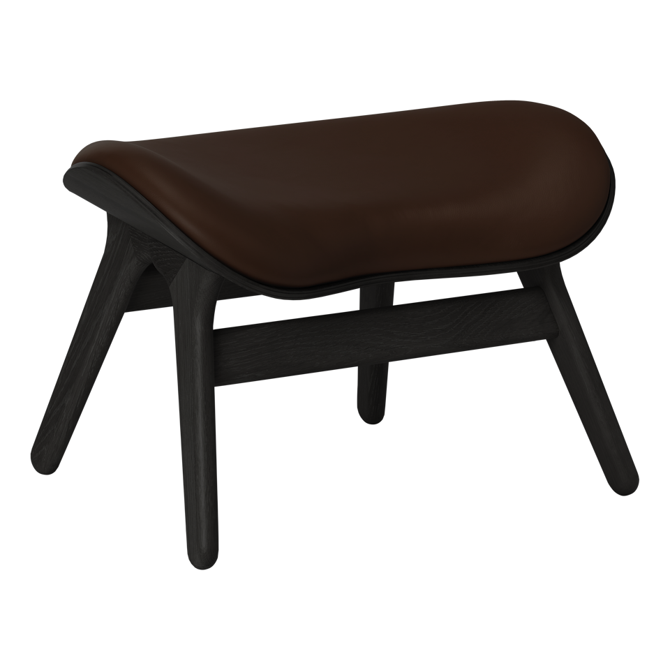 UMAGE A Conversation Piece Ottoman, Black Oak