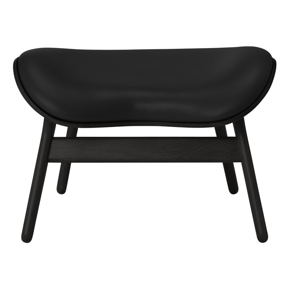 UMAGE A Conversation Piece Ottoman, Black Oak