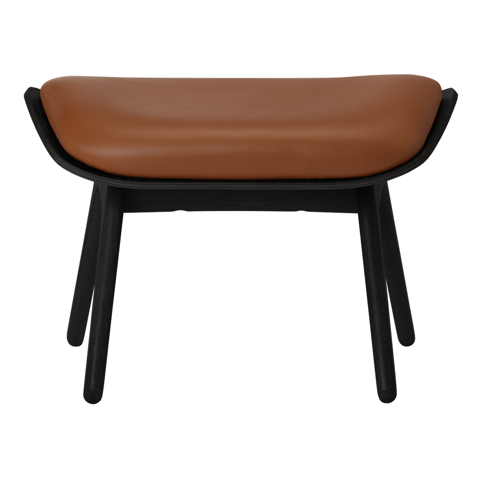 UMAGE The Reader Ottoman, Black Oak