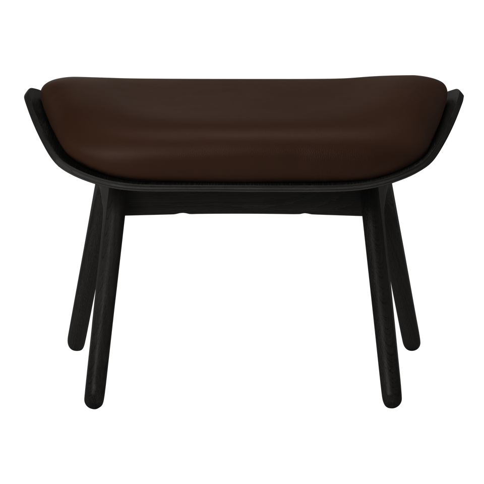 UMAGE The Reader Ottoman, Black Oak
