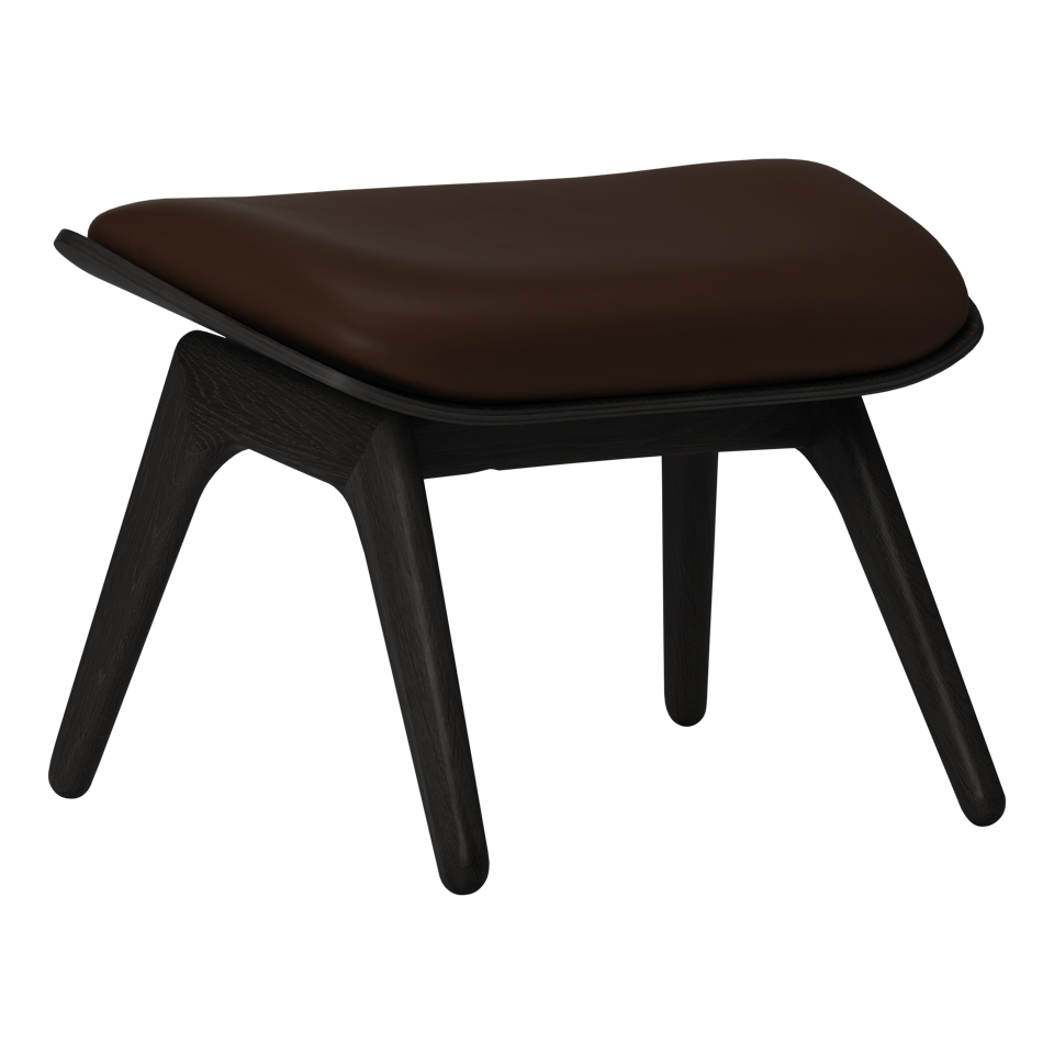 UMAGE The Reader Ottoman, Black Oak