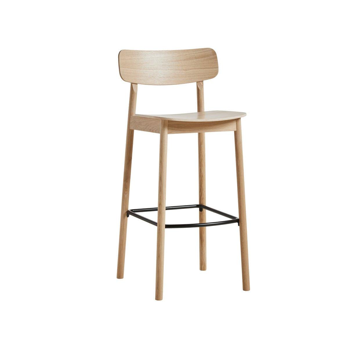 WOUD Soma Stool in FSC-certified solid oak designed by Norm Architects, Danish design