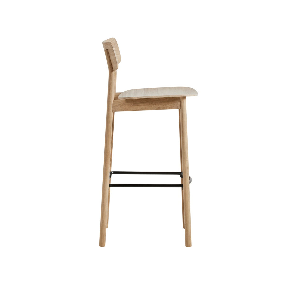 WOUD Soma Stool in FSC-certified solid oak designed by Norm Architects, Danish design