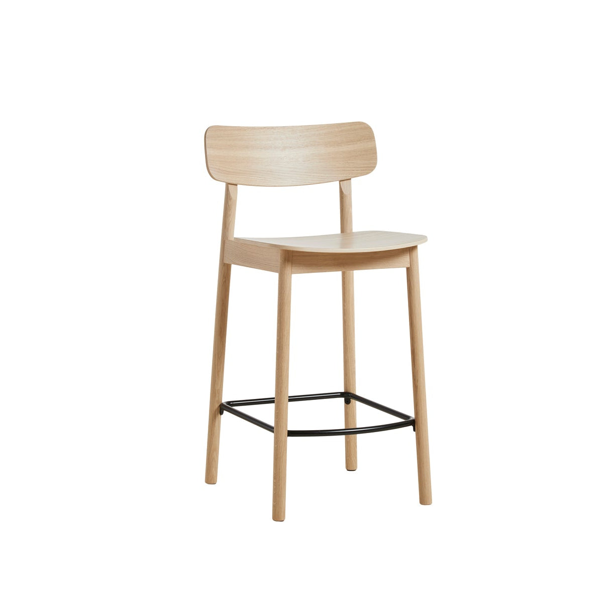 WOUD Soma Stool in FSC-certified solid oak designed by Norm Architects, Danish design