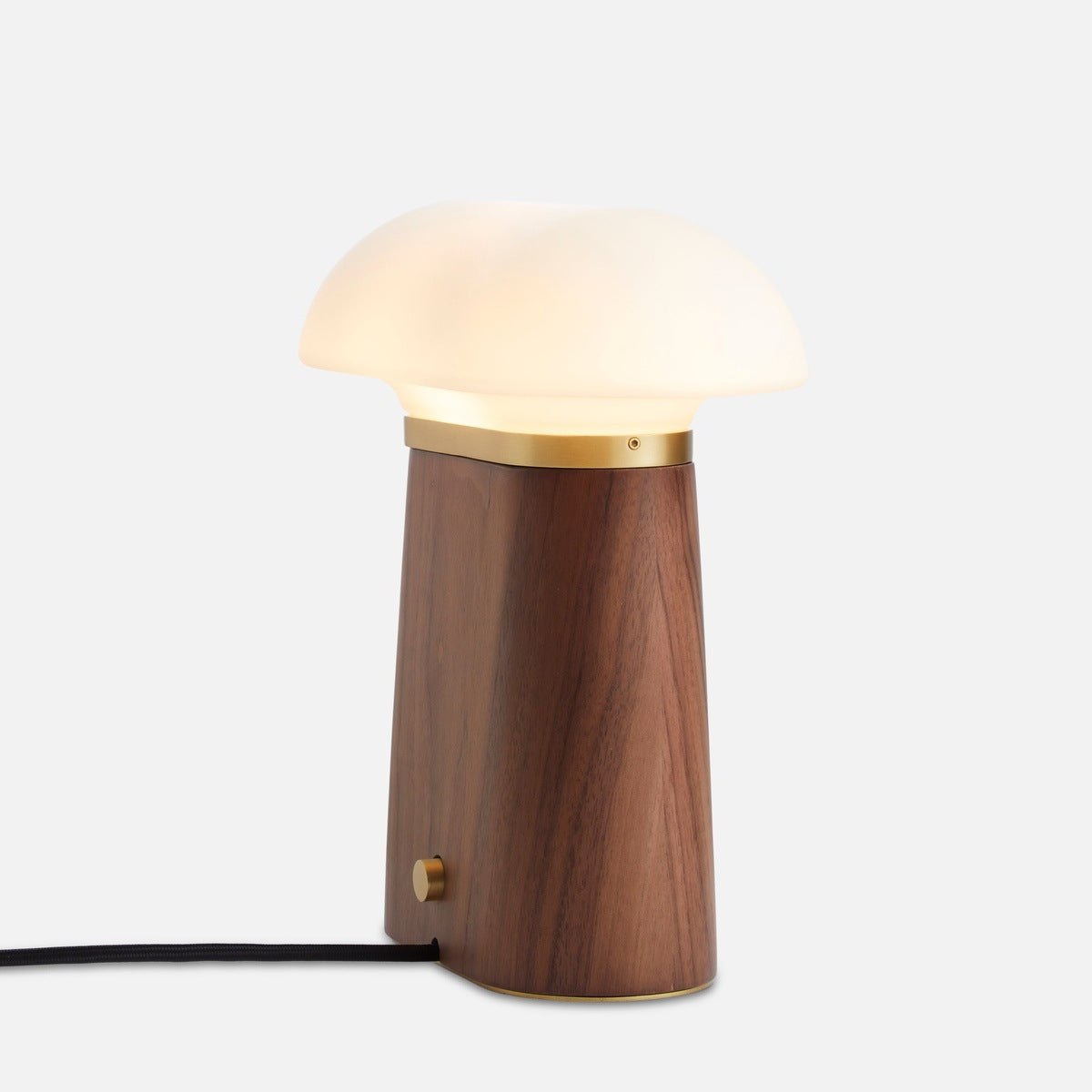 WOUD Nova Walnut Table Lamp in FSC-certified solid walnut designed by Andreas Bergsaker, Danish design