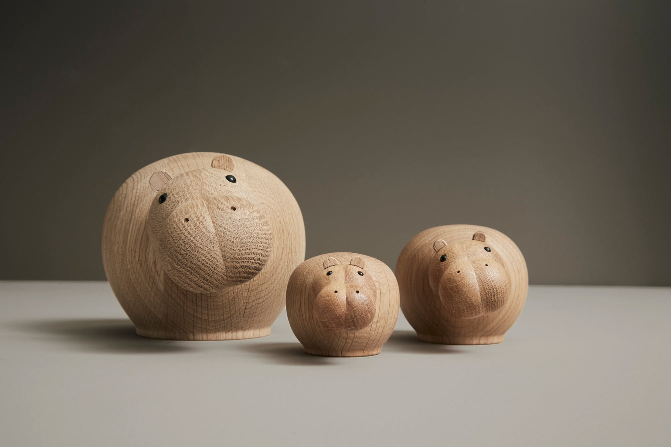 WOUD Hibo Hippopotamus Sculpture lifestyle image