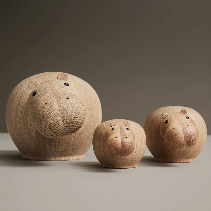WOUD Hibo Hippopotamus Sculpture lifestyle image