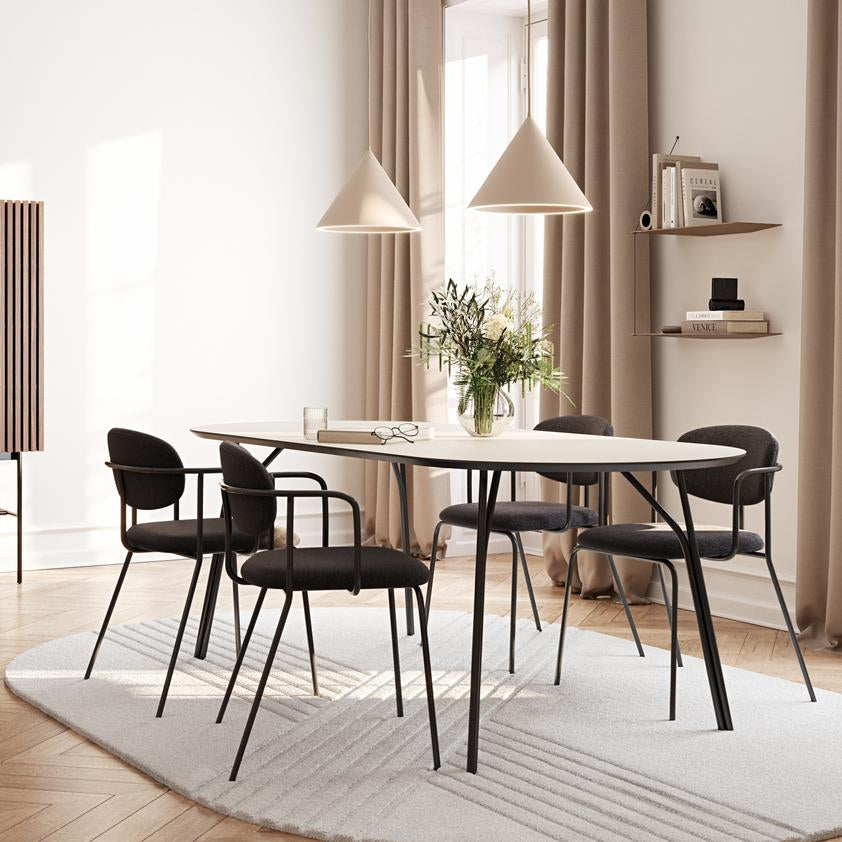 WOUD Kyoto Oval Rug in hand-tufted wool designed by Studio Tolvanen