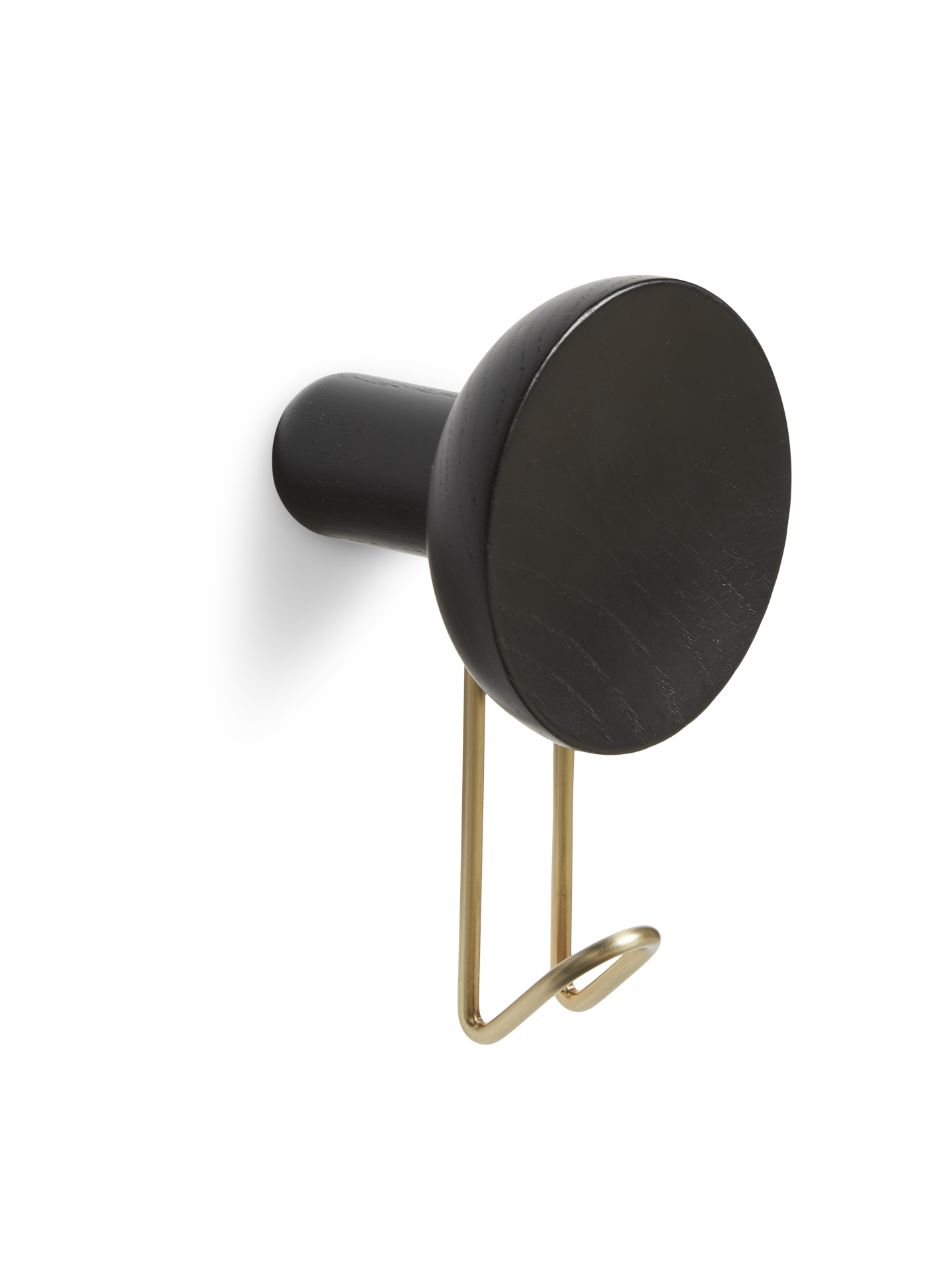 WOUD Around Wall Hanger Large - Black/Satin brass