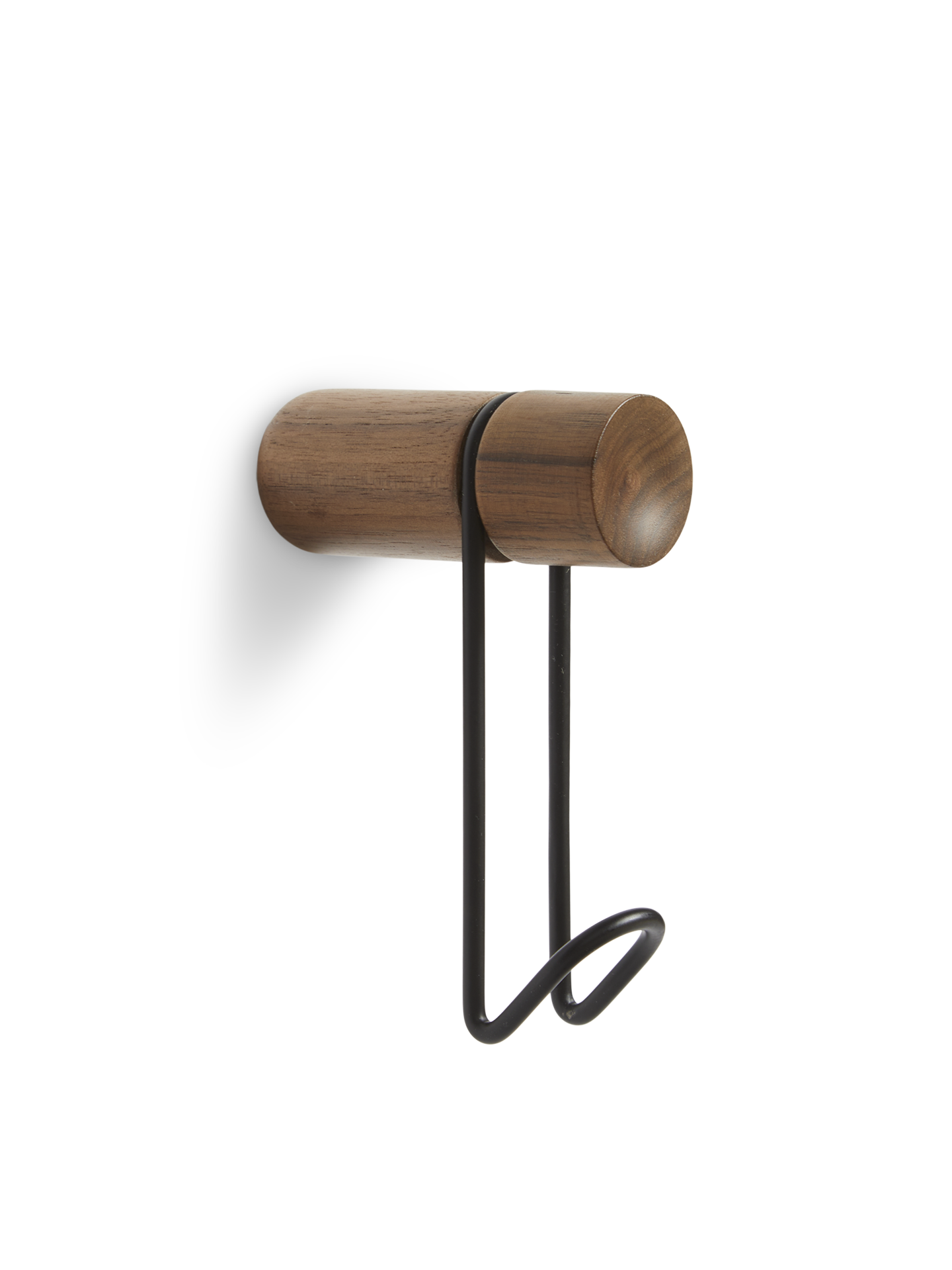 WOUD Around Wall Hanger Small - Walnut/Black designed by WOUD