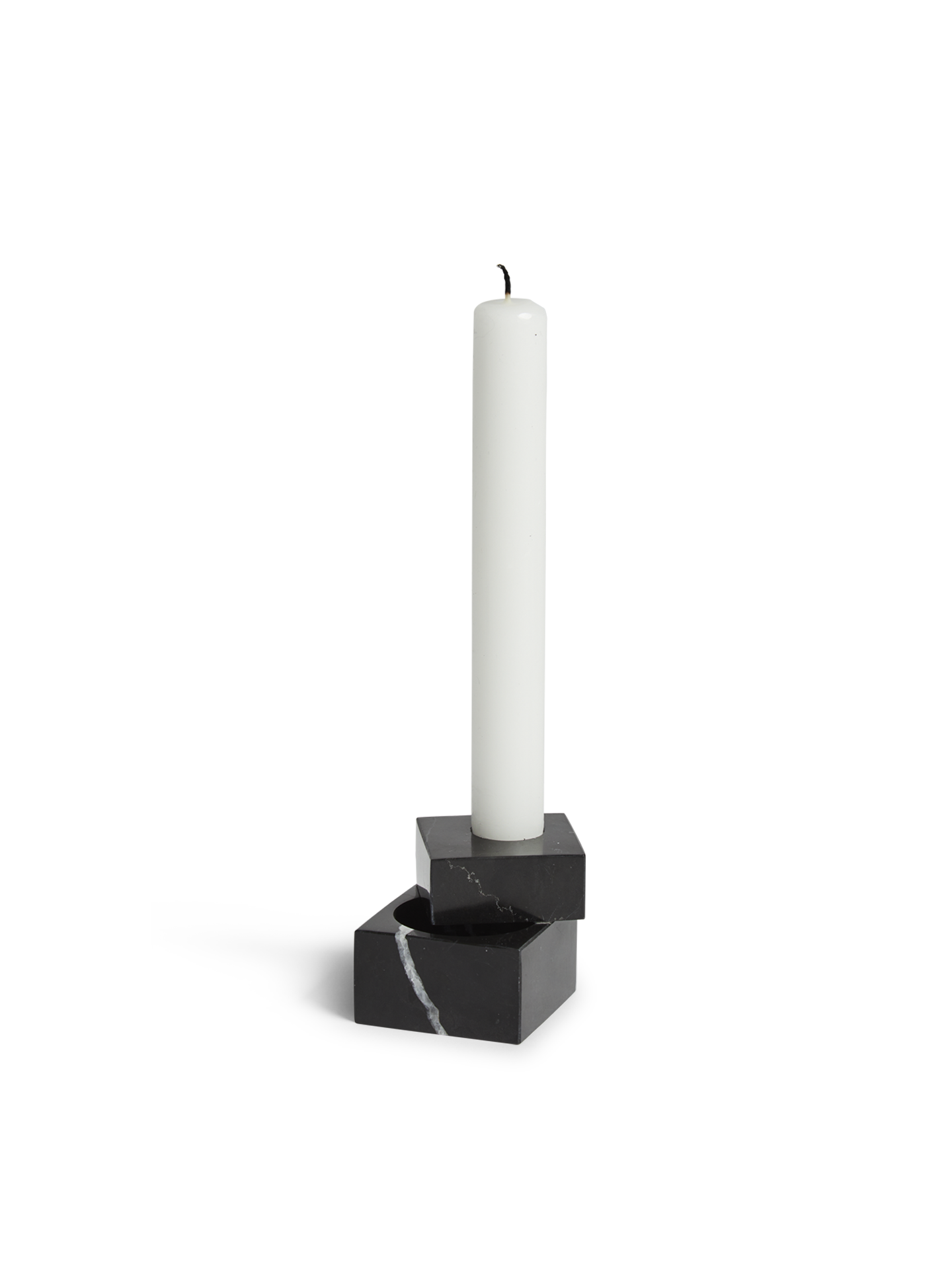 WOUD Jeu de Dés 1 Candle Holder Black designed by Oleg Pugachev