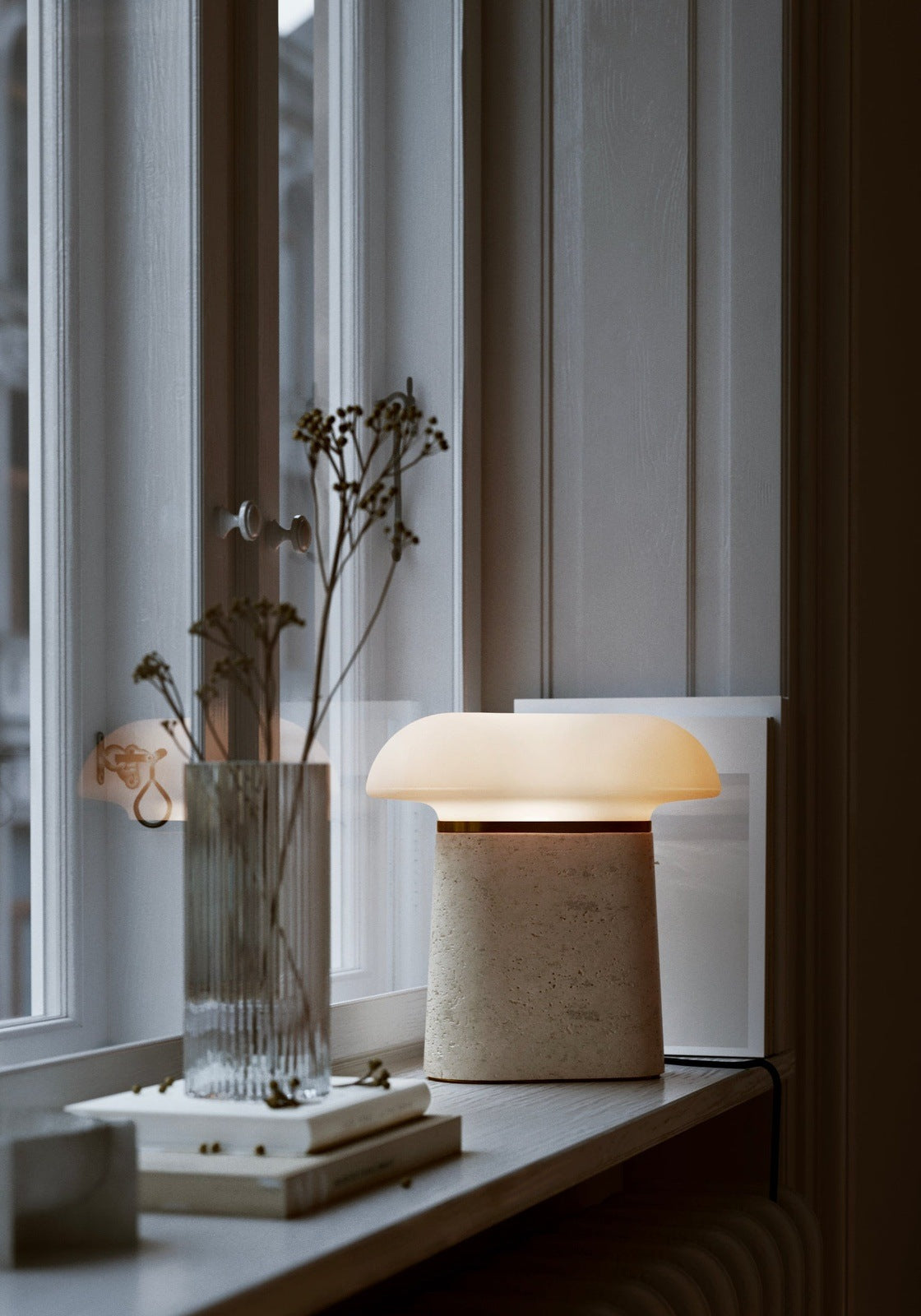 Nova Travertine Table Lamp