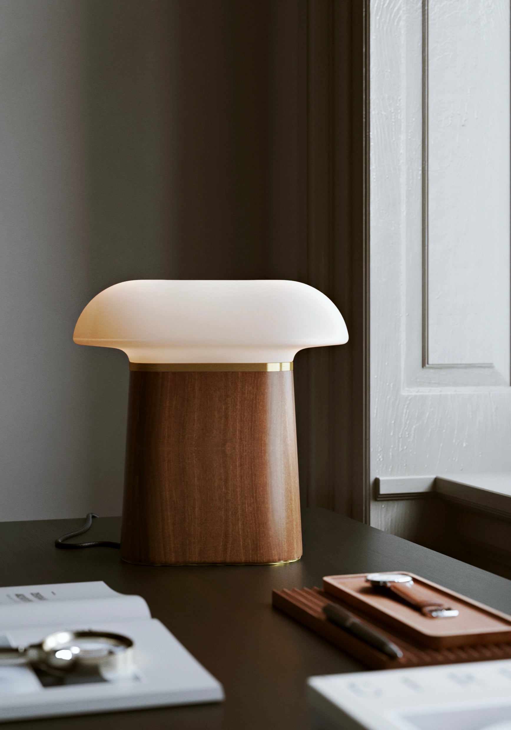 Nova Walnut Table Lamp