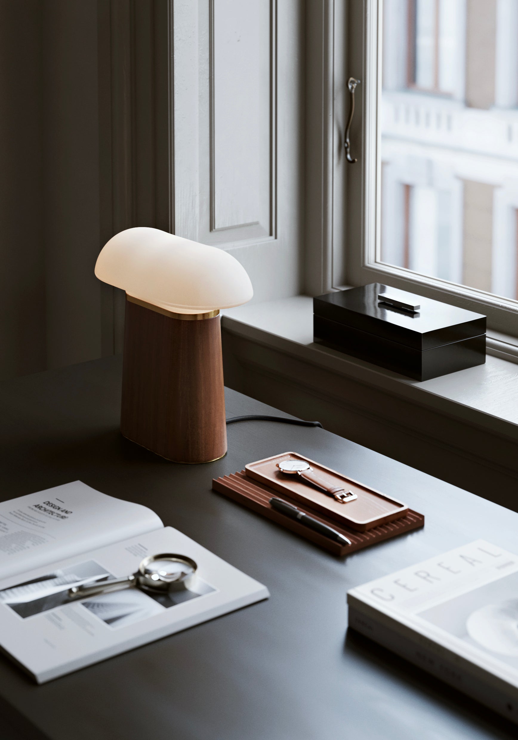 Nova Walnut Table Lamp