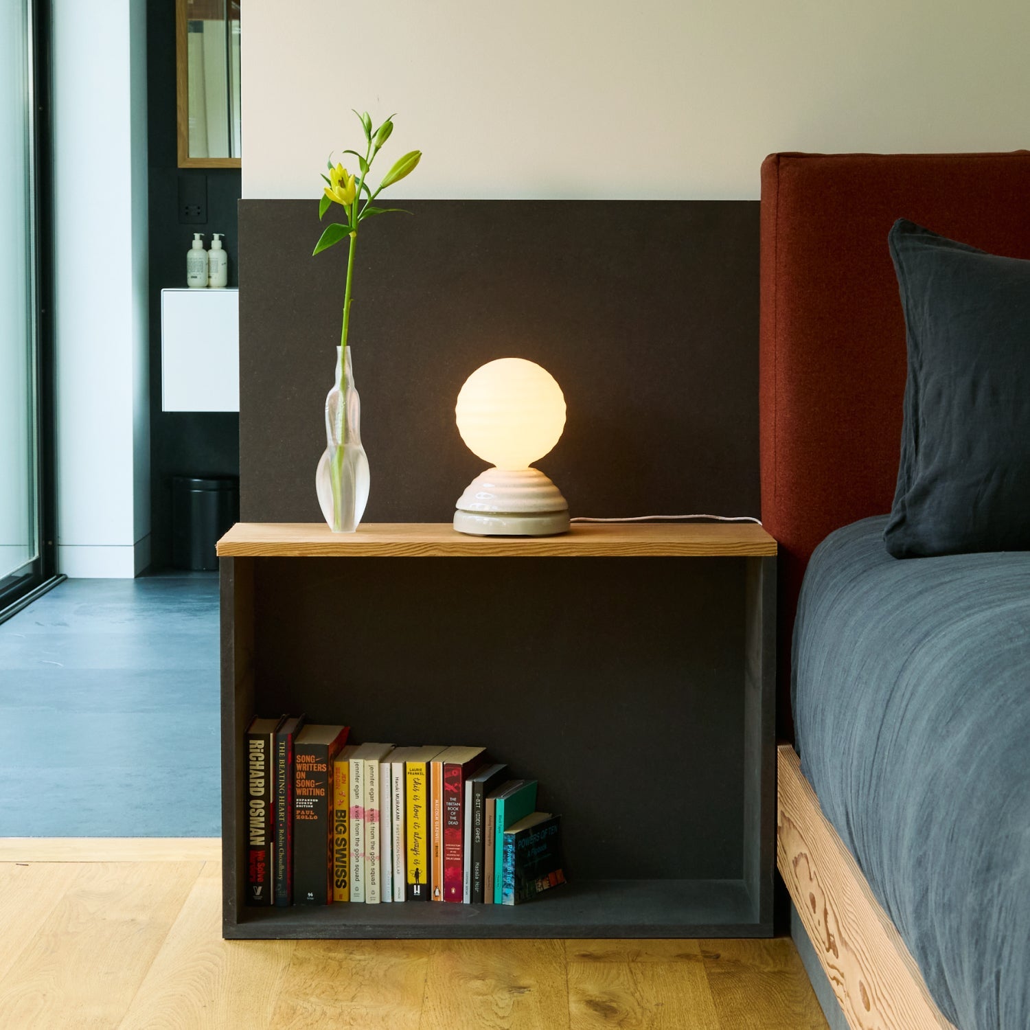 Wake Sleep Light in Pebble White by Tala — table lamp, close-up detail