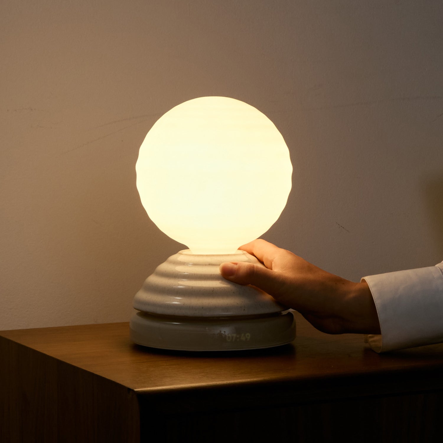 Wake Sleep Light in Pebble White by Tala — table lamp, additional detail view