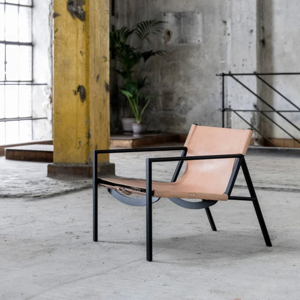 Tension Lounge Chair - Natural Saddle Leather