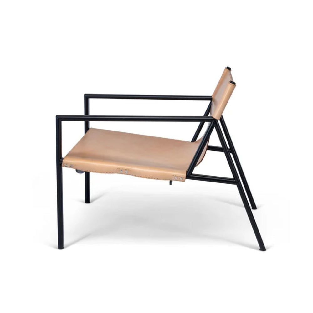 Tension Lounge Chair - Natural Saddle Leather