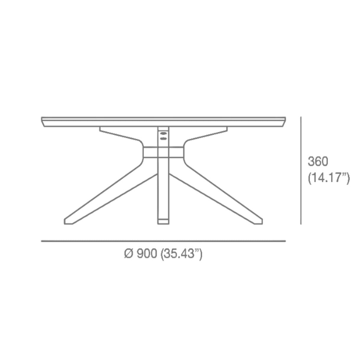 Cross Round Coffee Table