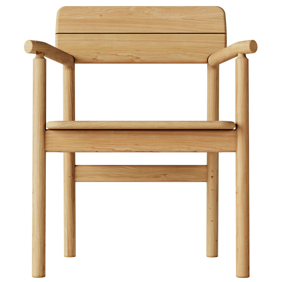 Case Tanso armchair in teak, front view