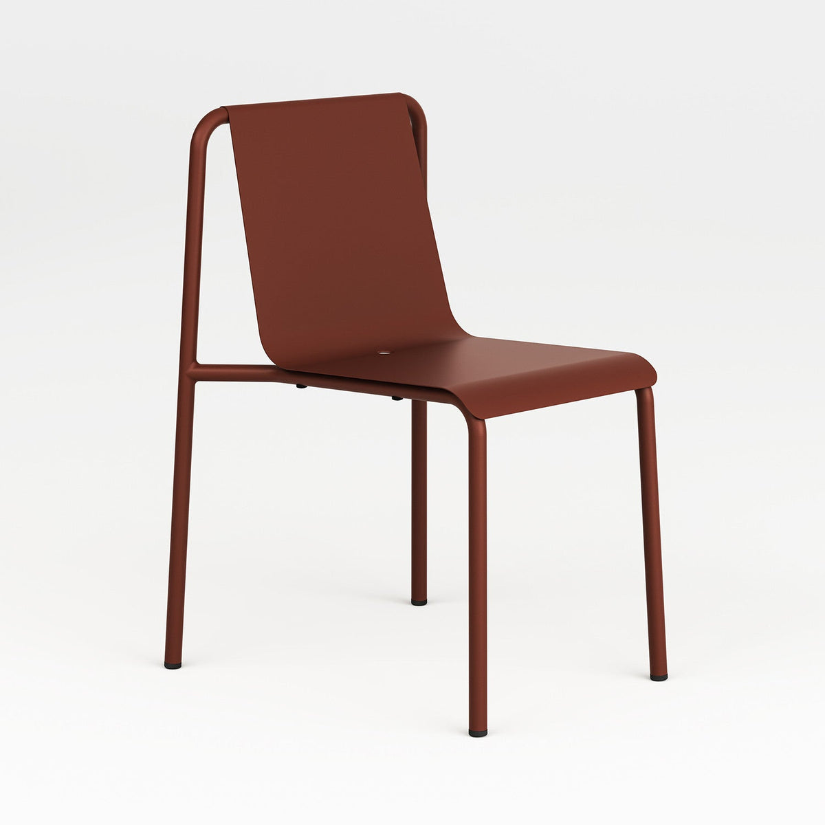 Tiptoe PANORAMA Outdoor Chair in Brick Red, folded powder-coated steel