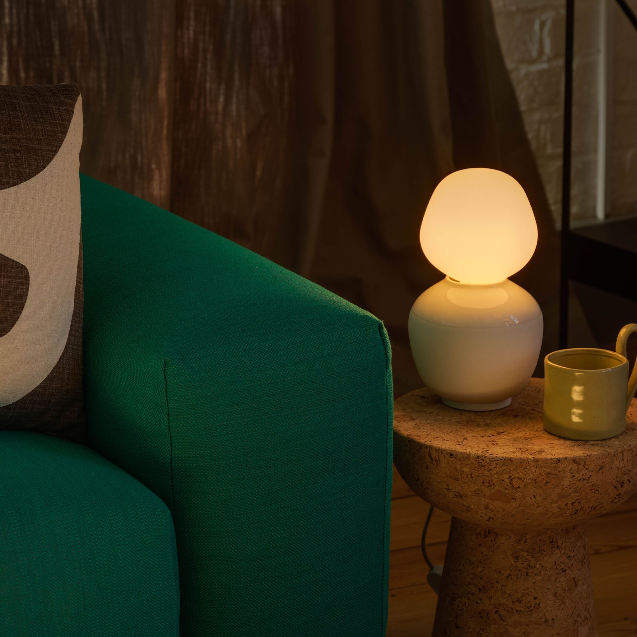 Tala Reflection Enno Table Lamps, Set of 2, evening living room setting
