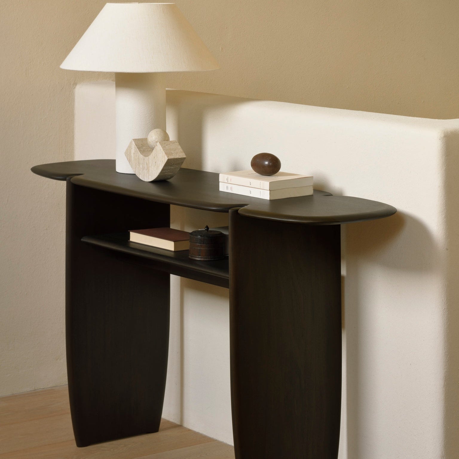 Ethnicraft Pi Console Table, FSC-certified solid wood furniture by Belgian brand