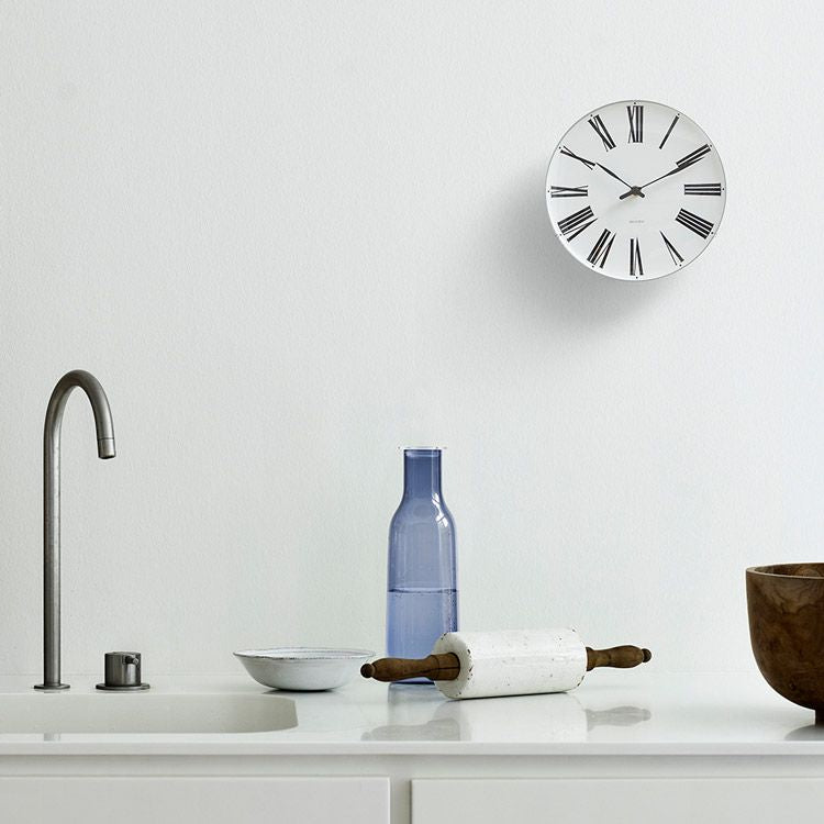 Arne Jacobsen Roman Wall Clock White/Black