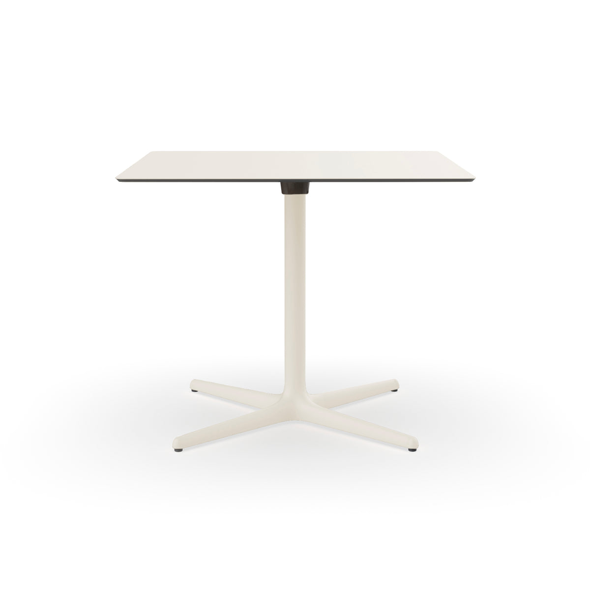 Resol Toledo XL square table in Ivory, painted aluminum and HPL