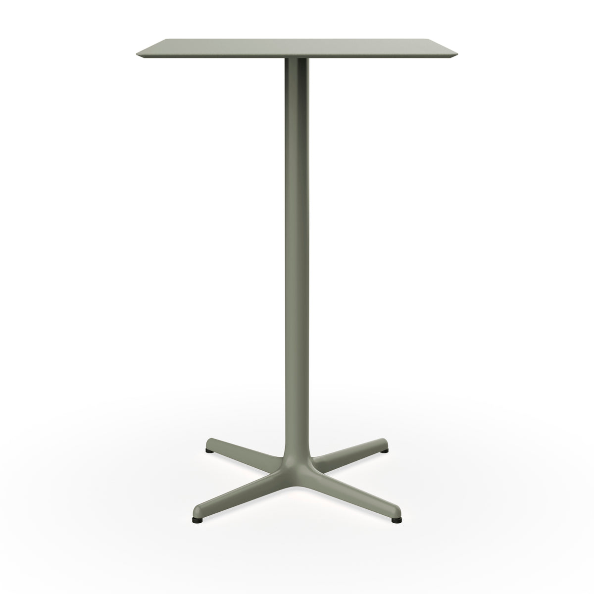 Resol Toledo High Table, square, in Green Grey, painted aluminum and HPL