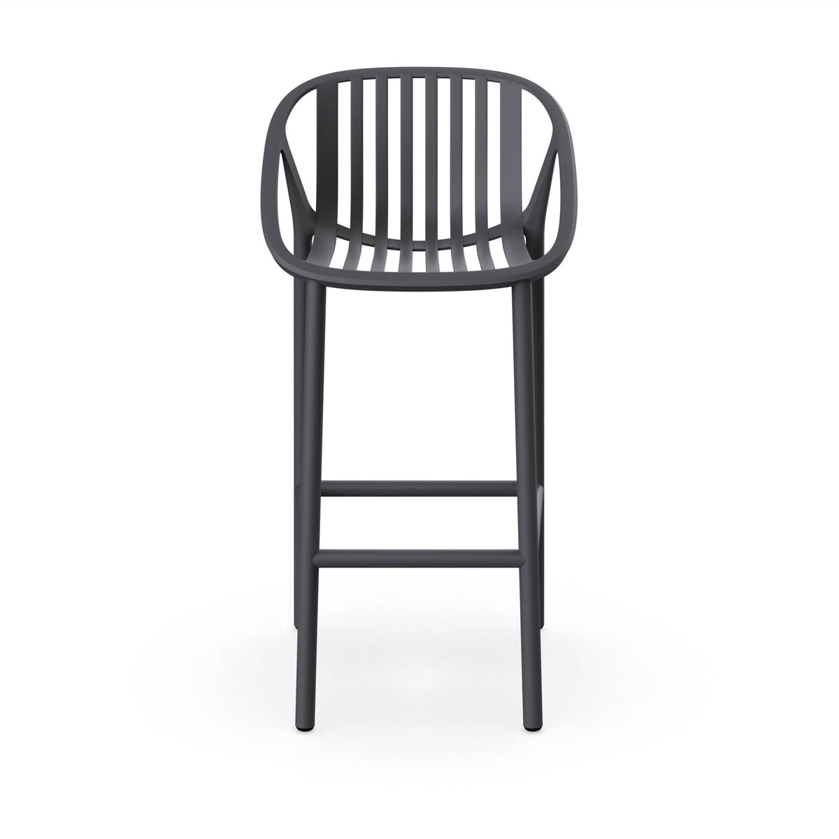 Resol Bini Bar Stool in Dark Grey, polypropylene with fiberglass