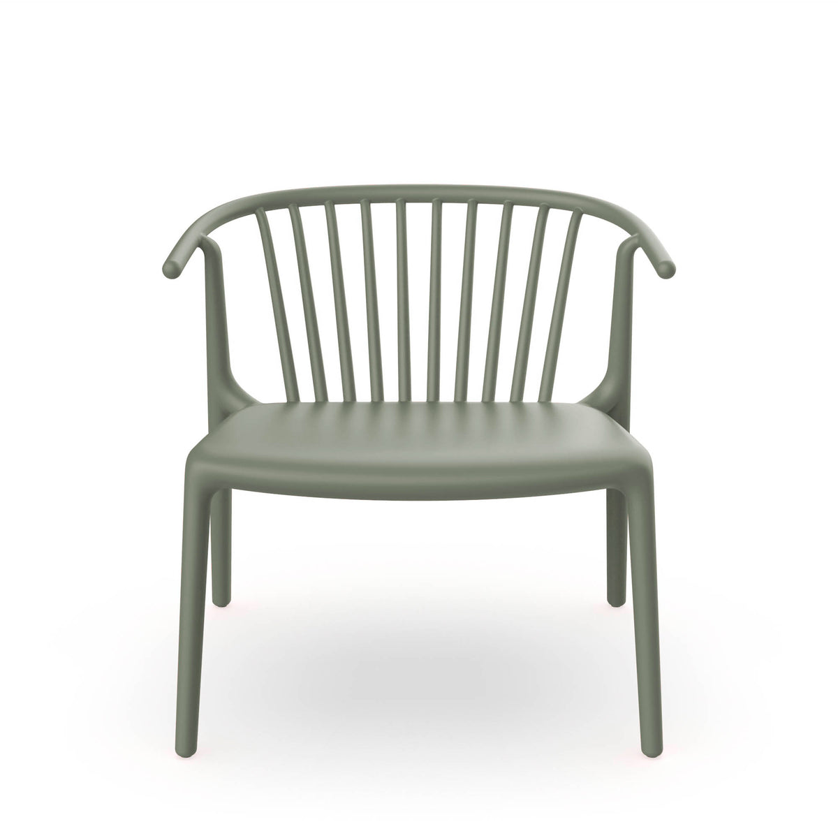 Resol Woody Lounge Chair in Green Grey, polypropylene with fiberglass
