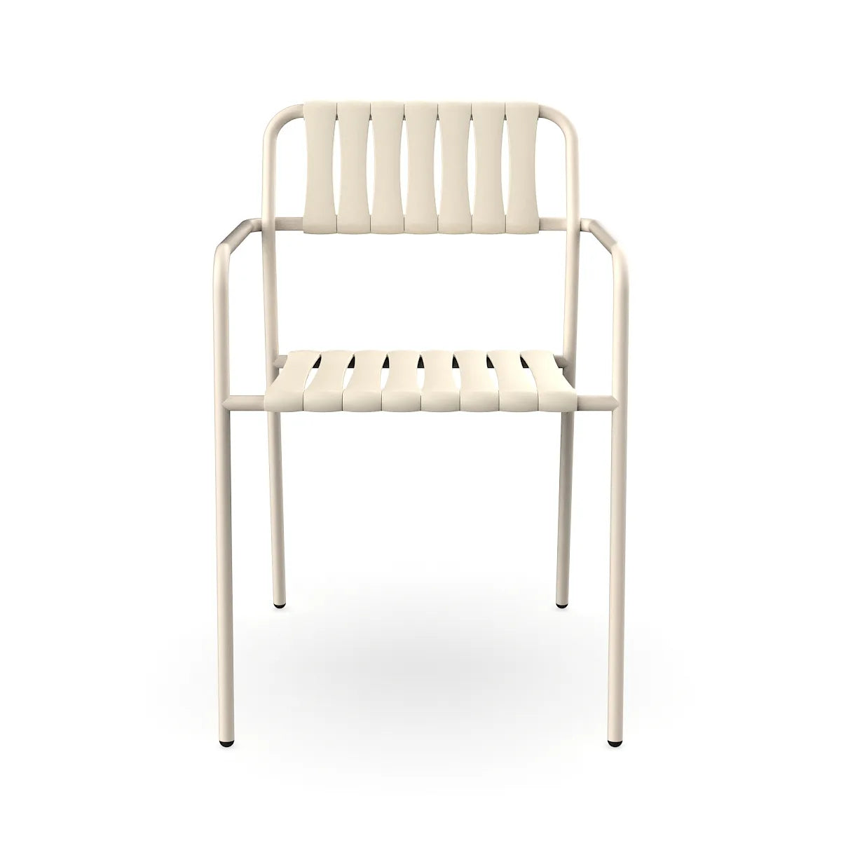 Resol Gelato Armchair in Nácar throughout, steel frame and recycled polypropylene slats
