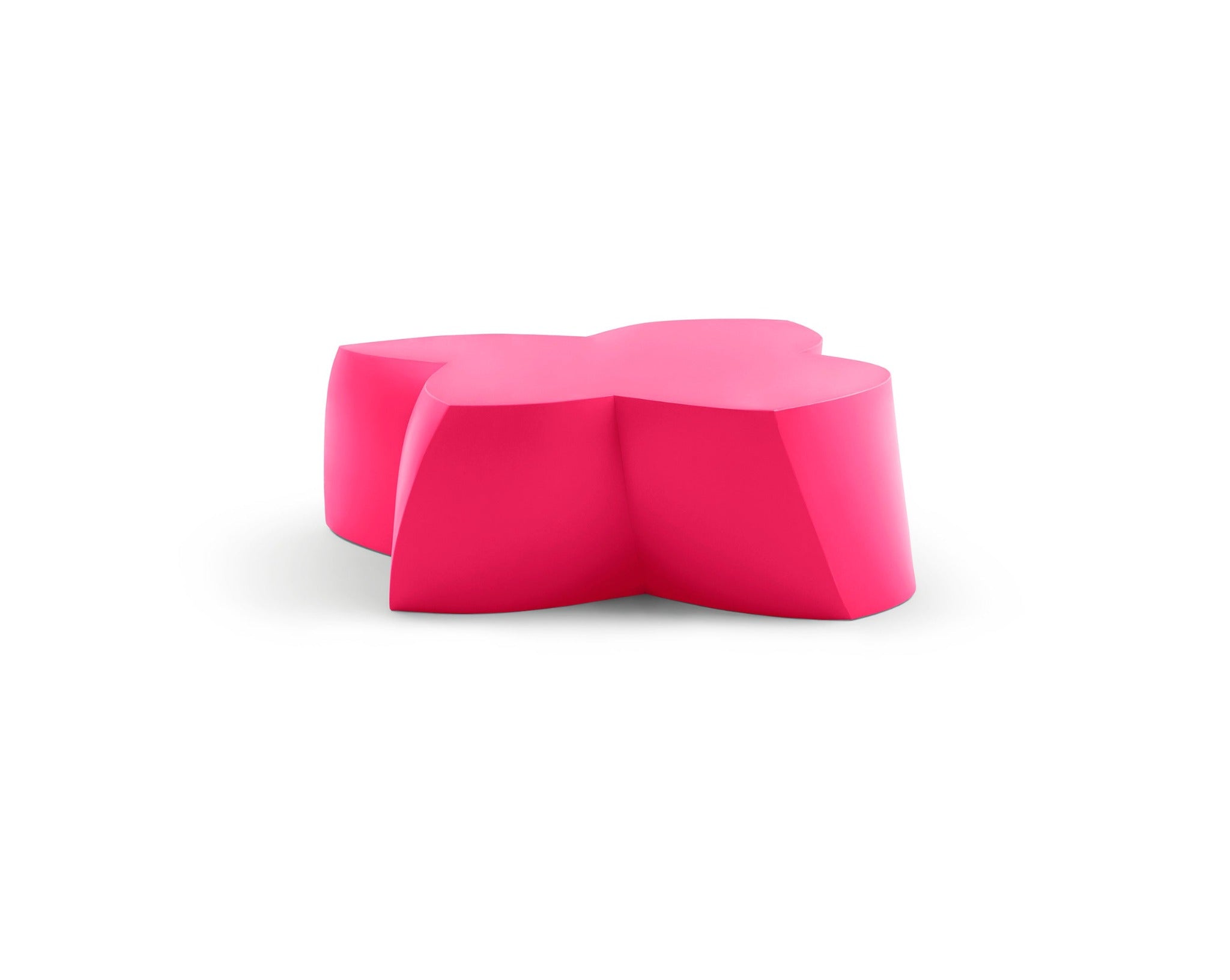 Heller Gehry Coffee Table in Magenta, recyclable polyethylene, designed by Frank Gehry