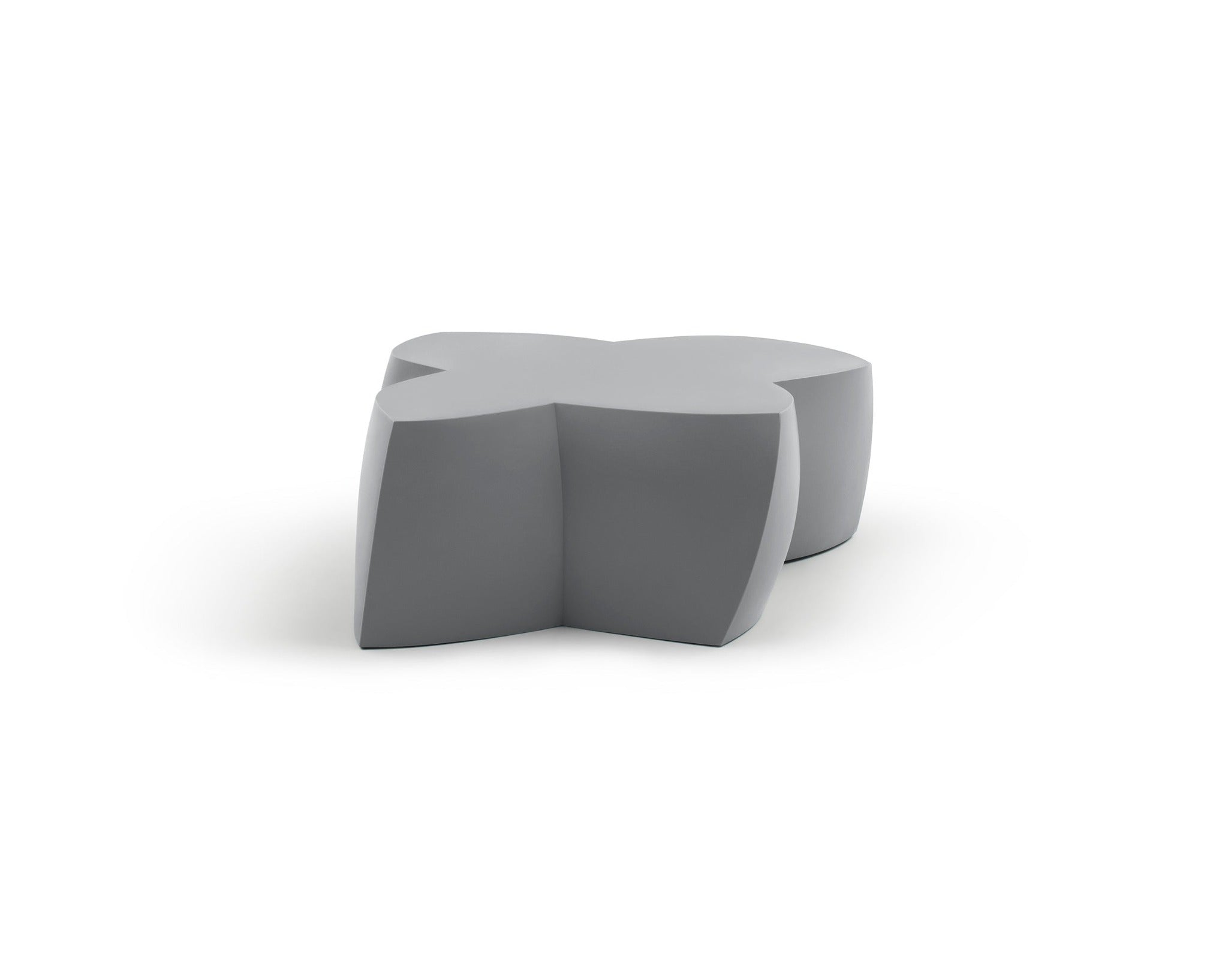 Heller Gehry Coffee Table in Silver, recyclable polyethylene, designed by Frank Gehry