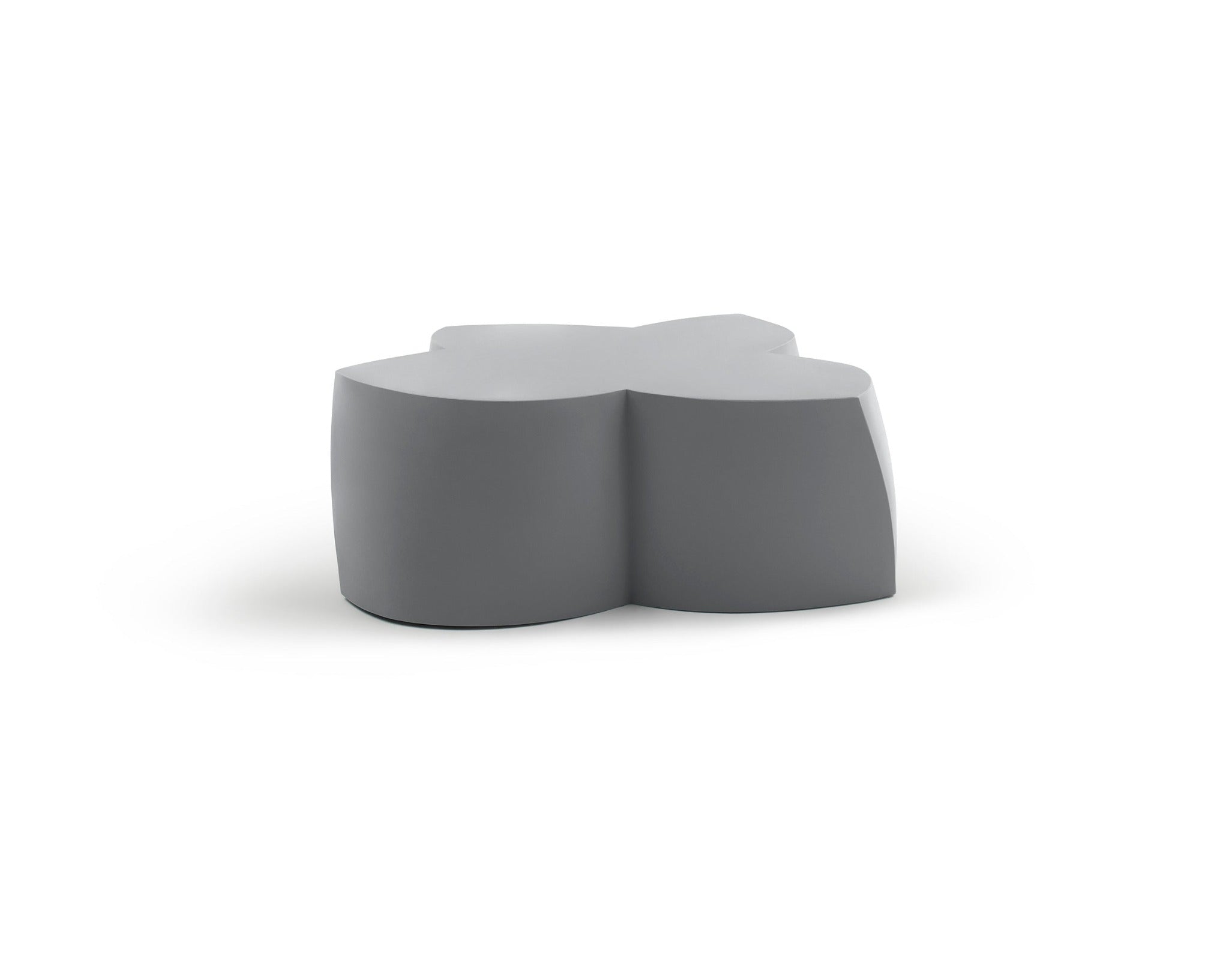 Heller Gehry Coffee Table in Silver, recyclable polyethylene, designed by Frank Gehry