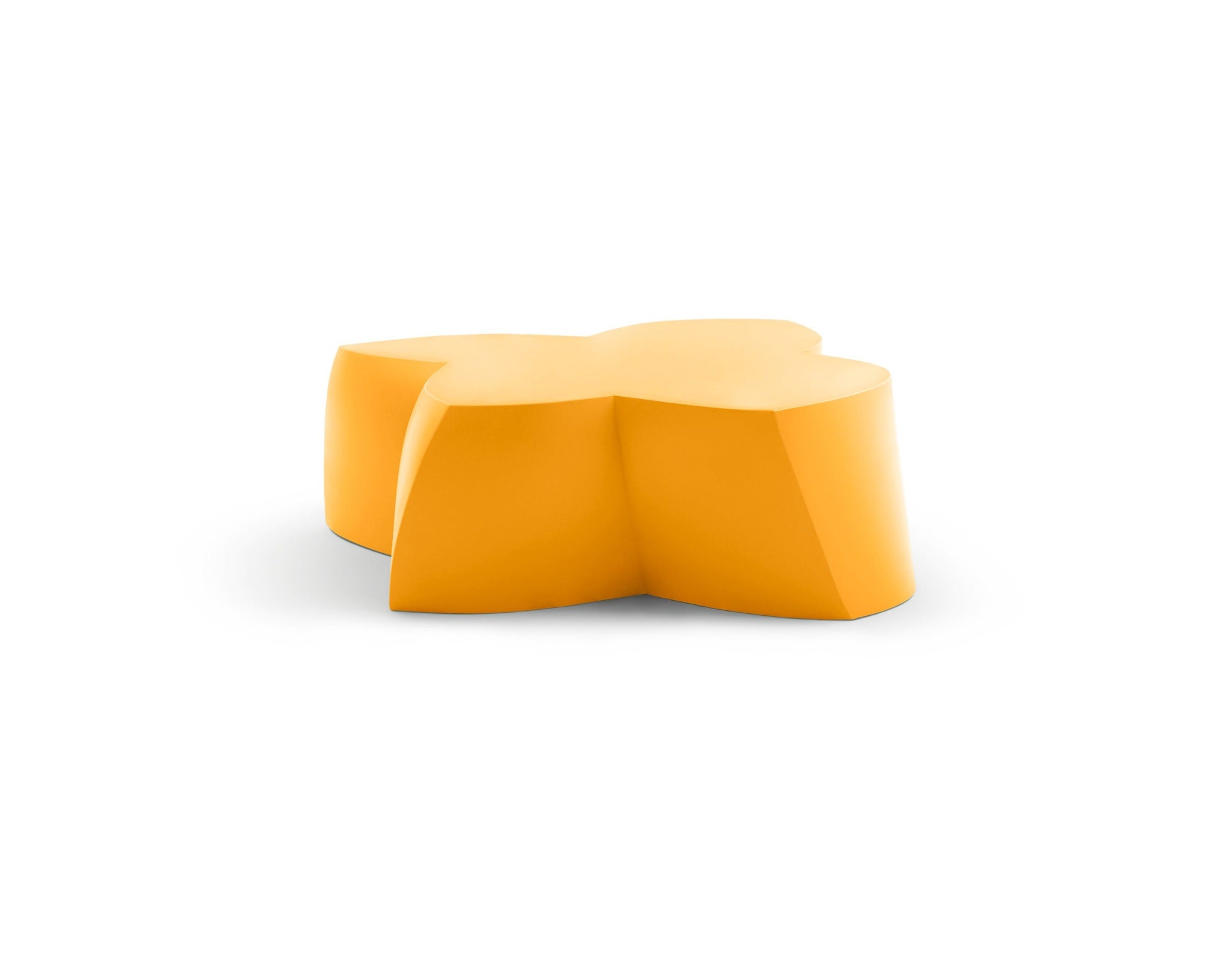 Heller Gehry Coffee Table in Yellow, recyclable polyethylene, designed by Frank Gehry