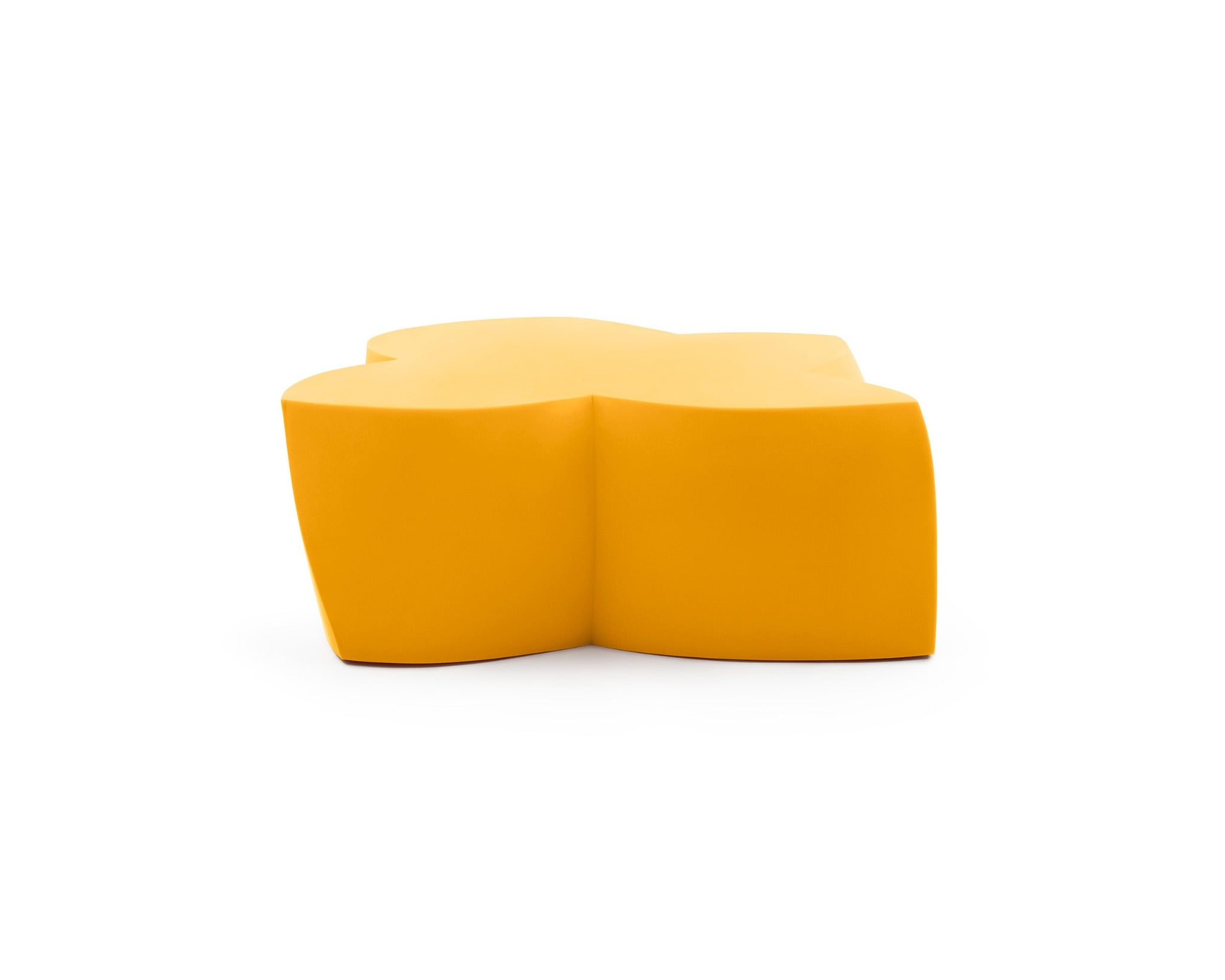 Heller Gehry Coffee Table in Yellow, recyclable polyethylene, designed by Frank Gehry