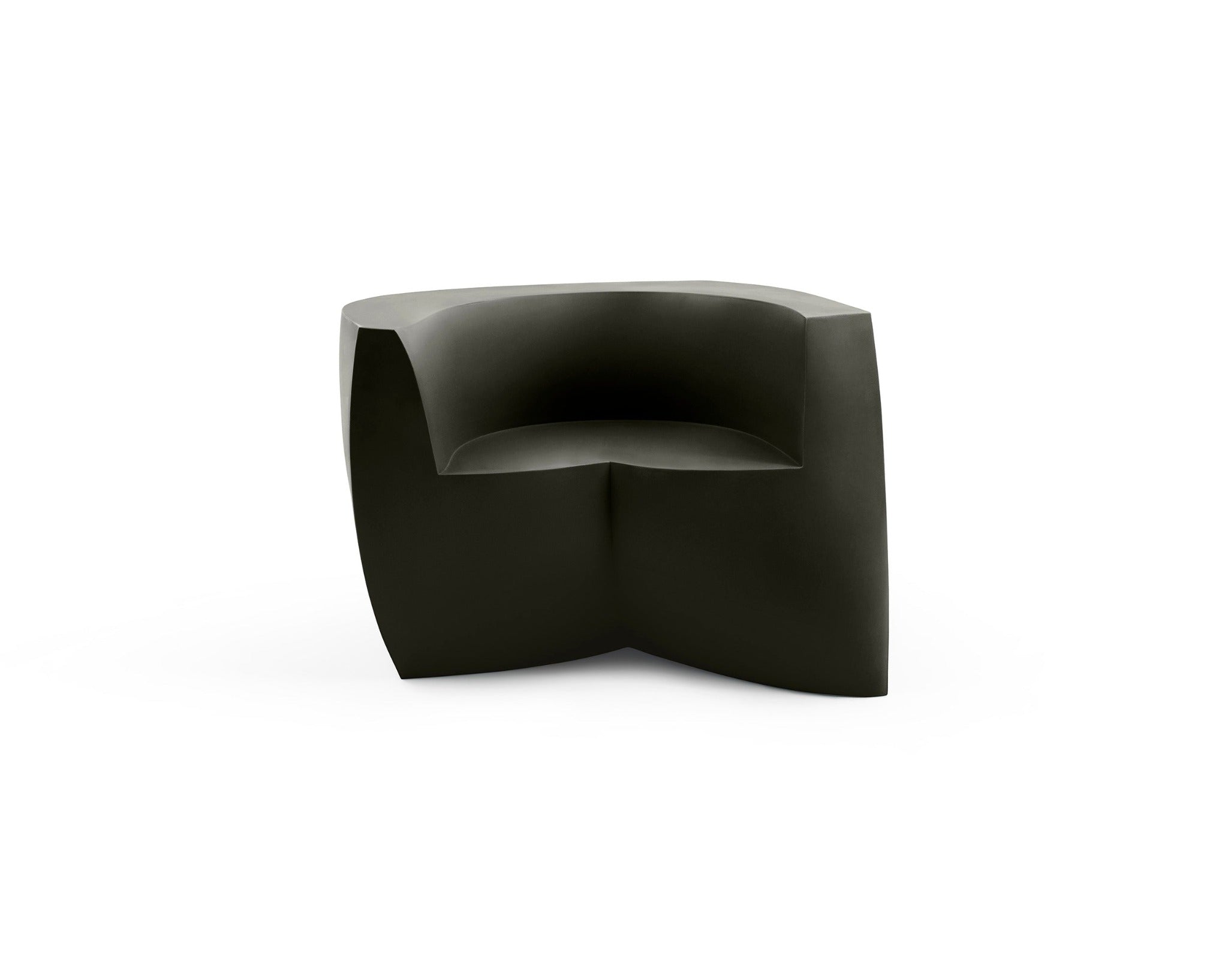 Heller Gehry Easy Chair in Black, recyclable polyethylene, designed by Frank Gehry