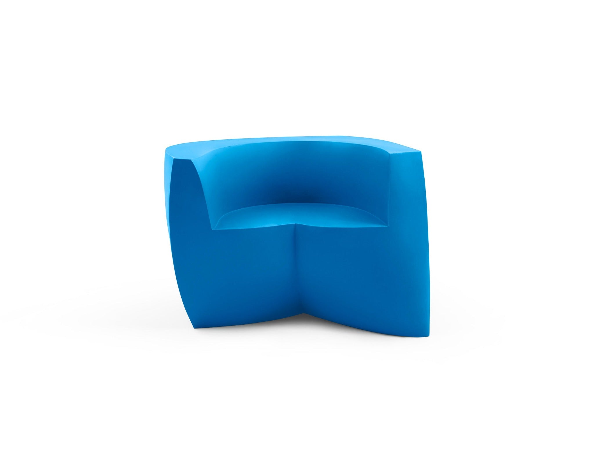 Heller Gehry Easy Chair in Blue, recyclable polyethylene, designed by Frank Gehry