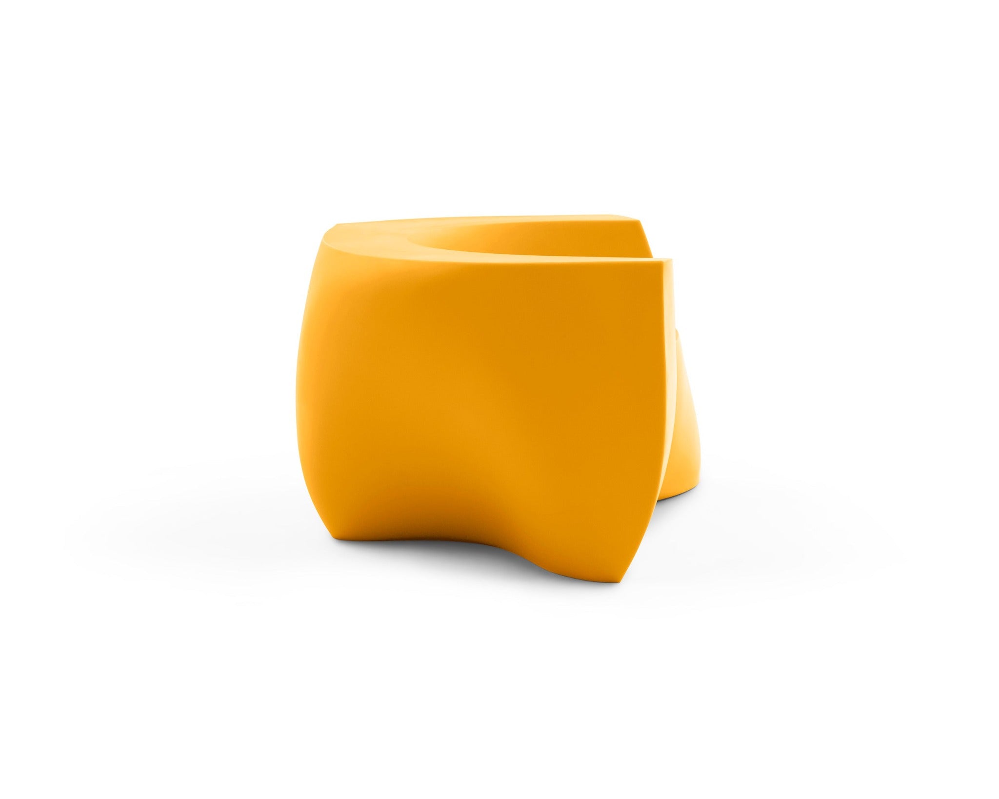 Heller Gehry Easy Chair in Yellow, recyclable polyethylene, designed by Frank Gehry