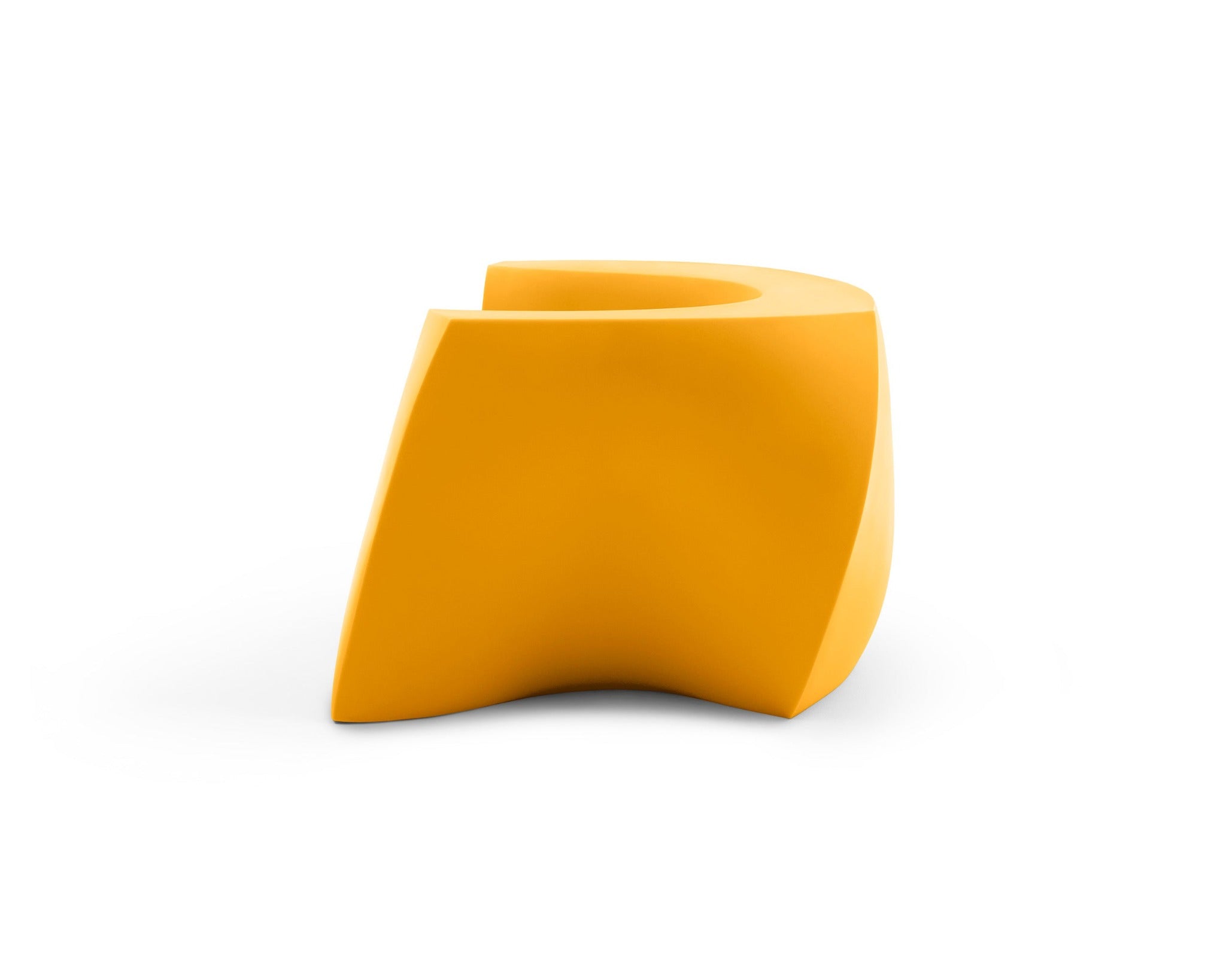 Heller Gehry Easy Chair in Yellow, recyclable polyethylene, designed by Frank Gehry