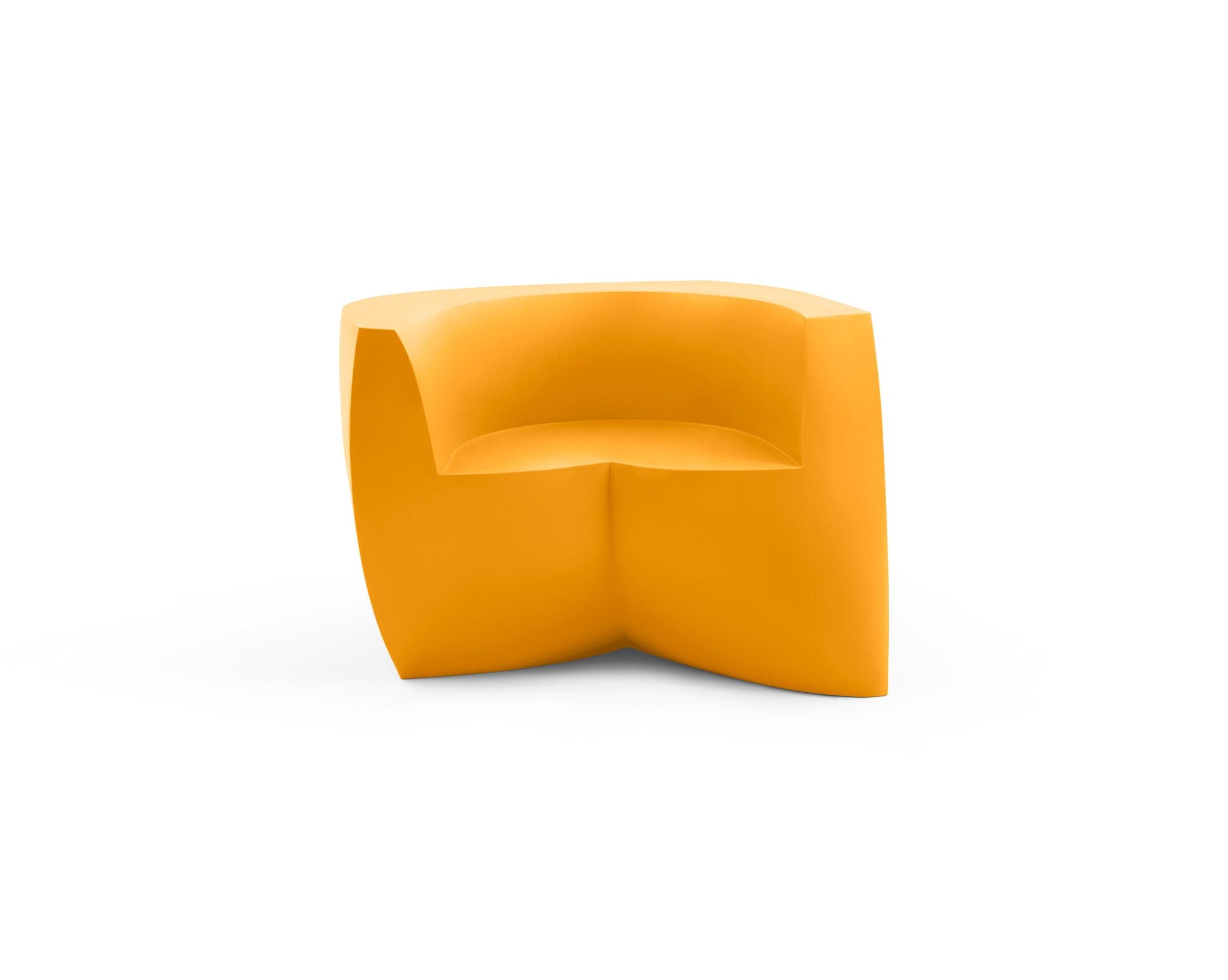 Heller Gehry Easy Chair in Yellow, recyclable polyethylene, designed by Frank Gehry