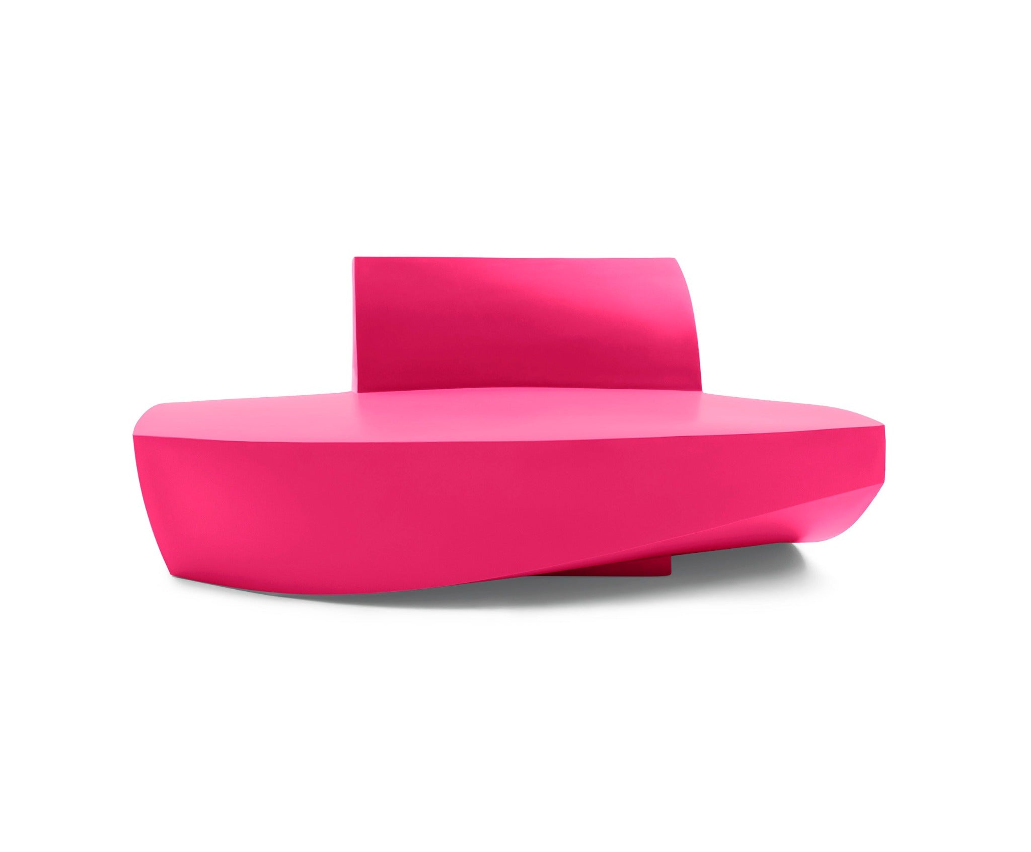 Heller Gehry Sofa in Magenta, recyclable polyethylene, designed by Frank Gehry