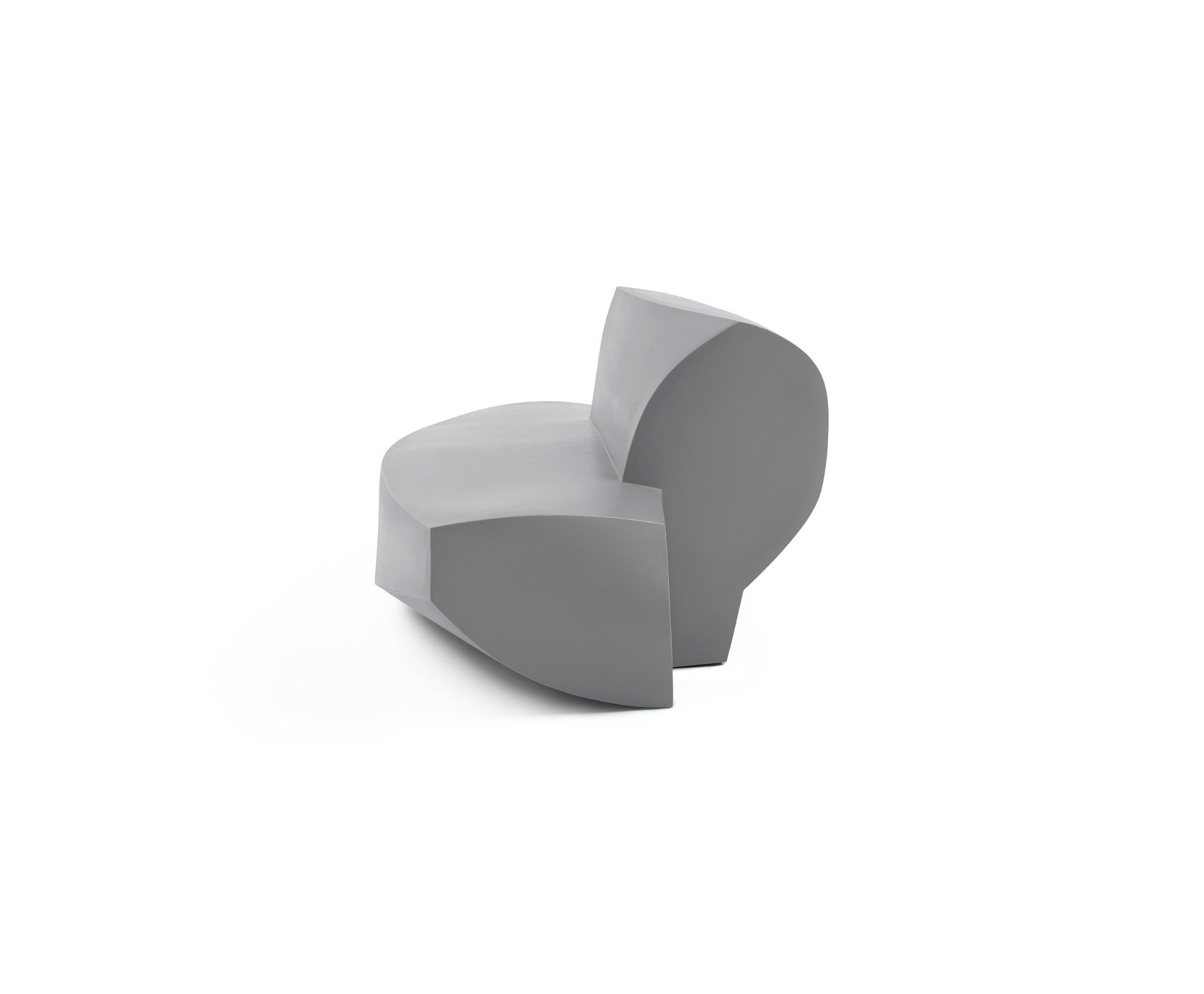 Heller Gehry Sofa in Silver, recyclable polyethylene, designed by Frank Gehry