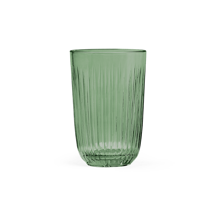 Kähler Hammershøi Glasses in green mouth-blown glass, by Hans-Christian Bauer, B Corp certified Danish ceramic since 1839.