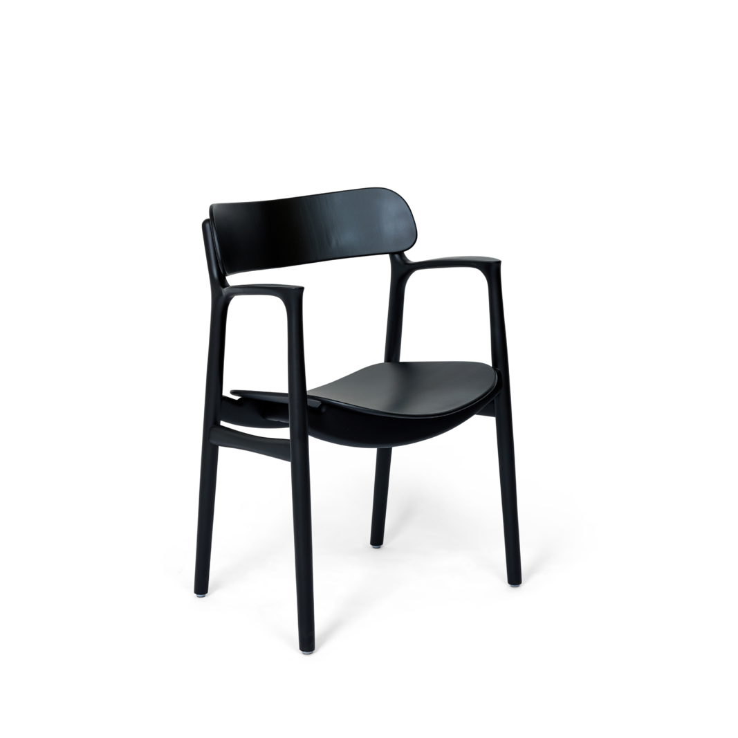 Bent Hansen Asger Dining Chair in black-painted beech, beech